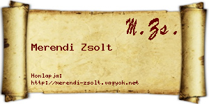 Merendi Zsolt névjegykártya